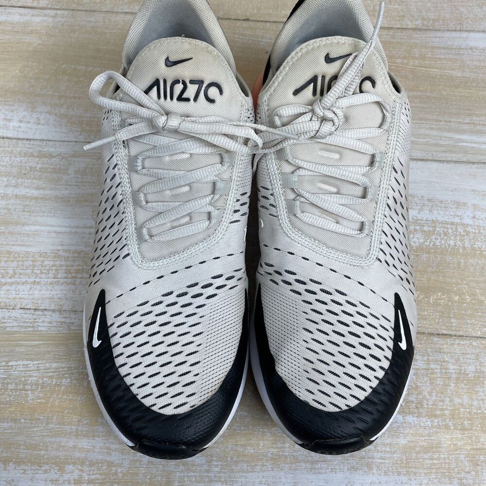 Nike Air Max 270 Men’s Low Top Sneakers White/Black Size US 12 - Picture 7 of 10